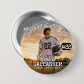 Personalisierter Lacrosse-Foto-Button Button (Vorne & Hinten)