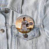 Personalisierter Lacrosse-Foto-Button Button (Beispiel)