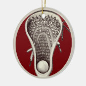 Personalisierter Lacrosse Player 2025 Keramik Ornament (Links)