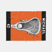 Personalisierter Lacrosse Player Fleecedecke (Vorderseite (Horizontal))
