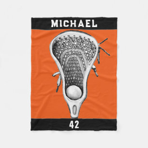 Personalisierter Lacrosse Player Fleecedecke