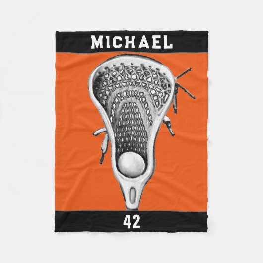 Personalisierter Lacrosse Player Fleecedecke (Vorderseite)