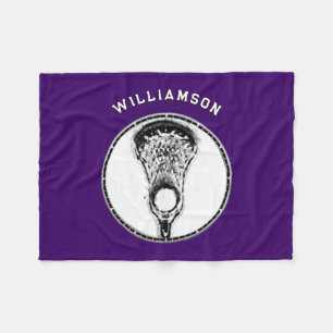 Personalisierter Lacrosse Player Fleecedecke