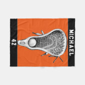 Personalisierter Lacrosse Player Fleecedecke (Vorderseite (Horizontal))
