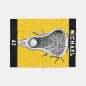 Personalisierter Lacrosse Player Fleecedecke (Vorderseite (Horizontal))