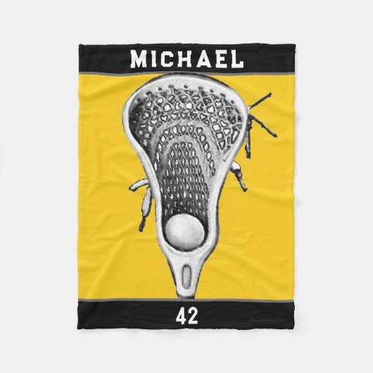 Personalisierter Lacrosse Player Fleecedecke (Vorderseite)