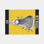 Personalisierter Lacrosse Player Fleecedecke (Vorderseite (Horizontal))