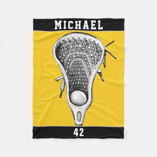 Personalisierter Lacrosse Player Fleecedecke (Vorderseite)