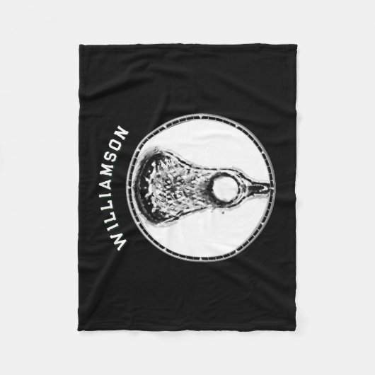 Personalisierter Lacrosse Player Fleecedecke (Vorderseite)