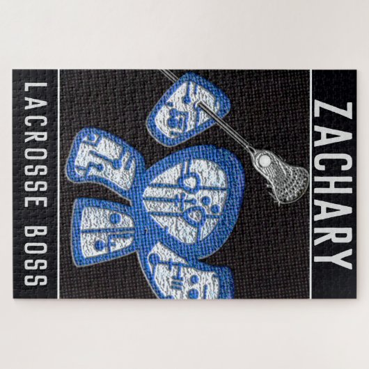 personalisierter Lacrosse-Player Puzzle (Horizontal)