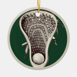 Personalisierter Lacrosse Player-Sake Keramik Ornament