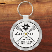 Personalisierter Lacrosse-Schlüsselanhänger, Ihr T Schlüsselanhänger (Rückseite)