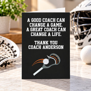 Personalisierter Lacrosse-Trainer von Teamspielern Karte
