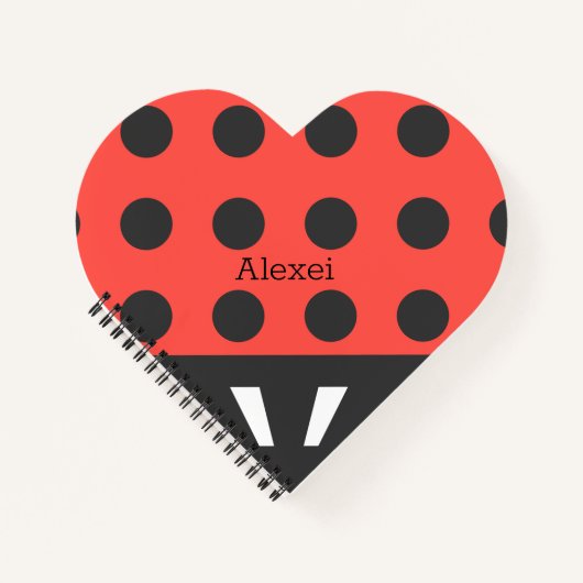 Personalisierter Lady Bug Notizblock (Vorderseite)