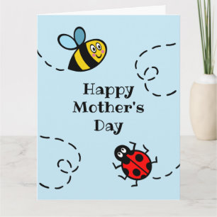 Personalisierter Ladybird + Muttertag der Hummeln Karte