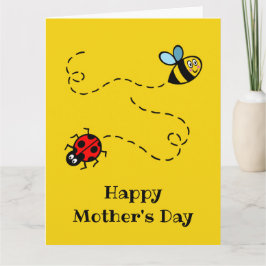 Personalisierter Ladybird + Muttertag der Hummeln Karte