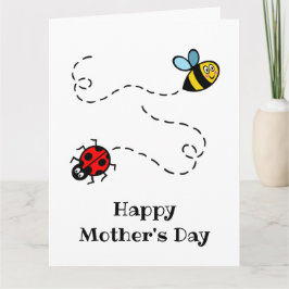 Personalisierter Ladybird + Muttertag der Hummeln Karte