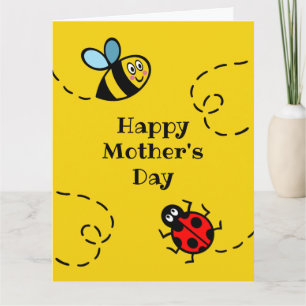 Personalisierter Ladybird + Muttertag der Hummeln Karte