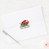 Personalisierter Ladybug-Aufkleber Runder Aufkleber (Umschlag)
