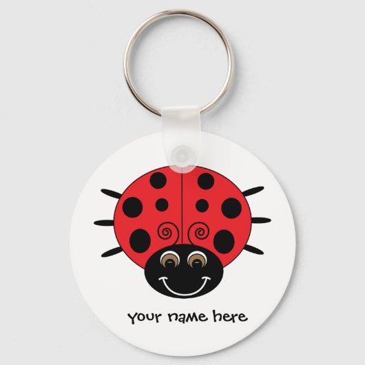 Personalisierter Ladybug-Schlüsselanhänger Schlüsselanhänger (Vorderseite)