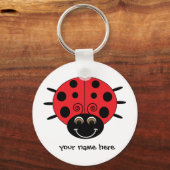 Personalisierter Ladybug-Schlüsselanhänger Schlüsselanhänger (Vorderseite)