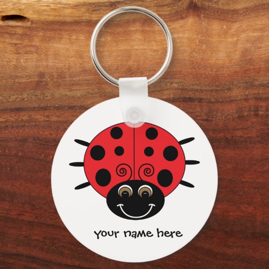 Personalisierter Ladybug-Schlüsselanhänger Schlüsselanhänger (Vorderseite)