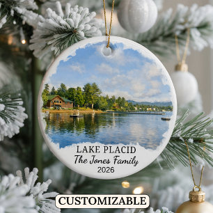 Personalisierter Lake Placid-Schmuck, Benutzerdefi Keramik Ornament