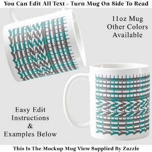 Personalisierter langer benutzerdefinierter Name T Kaffeetasse
