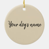 Personalisierter langhaariger Chihuahua Keramik Ornament (Hinten)