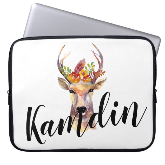 Personalisierter Laptop-Case boho Hirsch Buck Head Laptopschutzhülle (Vorderseite)