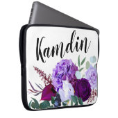 Personalisierter Laptop Case Lavender Hibisken auf (Vorne Rechts)