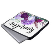 Personalisierter Laptop Case Lavender Hibisken auf (Vorne Knopf)