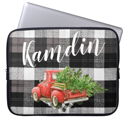 Personalisierter Laptop Case XMAS Truck Buffalo Ka (Vorderseite)