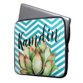 Personalisierter Laptop-CaseBoho Cacti Cactus Succ Laptopschutzhülle (Vorderseite Links)