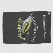 Personalisierter Largemouth Whisperer Angelhandtuc Golfhandtuch (Horizontal)