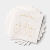 Personalisierter Las Vegas Napkins Goldschmied Servietten Mit Folie (Insitu (Gestapelt))