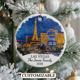 Personalisierter Las Vegas-Schmuck, Maßgeschneider Keramik Ornament