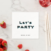 Personalisierter Lass uns feiern Cocktail Serviette (Beispiel)