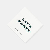 Personalisierter Lass uns feiern Cocktail Serviette (Ecke)