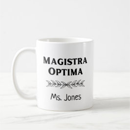 Personalisierter lateinischer Lehrer Name Magistra Kaffeetasse