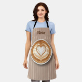Personalisierter Latte-Art-Kaffee  Schürze (Getragen)