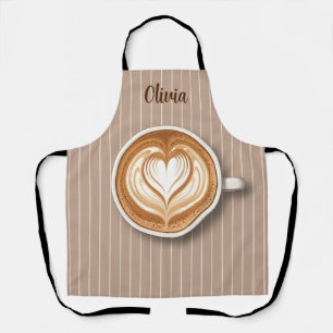 Personalisierter Latte-Art-Kaffee  Schürze