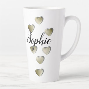Personalisierter Latte-Kaffeebecher mit Namen Milchtasse