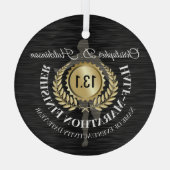 Personalisierter Läufer 13.1 Halbmarathon Keepake Ornament Aus Glas (Rückseite)