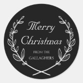 Personalisierter Laurel Holiday Sticker (Vorderseite)