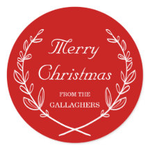 Personalisierter Laurel Holiday Sticker