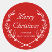 Personalisierter Laurel Holiday Sticker (Vorderseite)