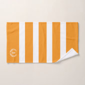 Personalisierter Laurel Wreath Orange & White Stre Badhandtuch Set (Handtuch)
