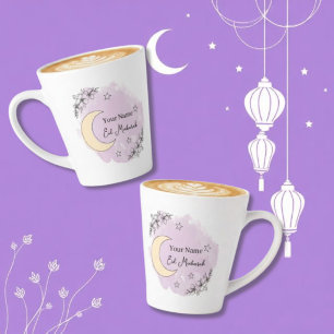 Personalisierter Lavendel-Eid-Mubarak-Kaffeebecher Milchtasse
