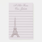 Personalisierter Lavendel Eiffelturm - Anmerkungen Post-it Klebezettel (Vorderseite)